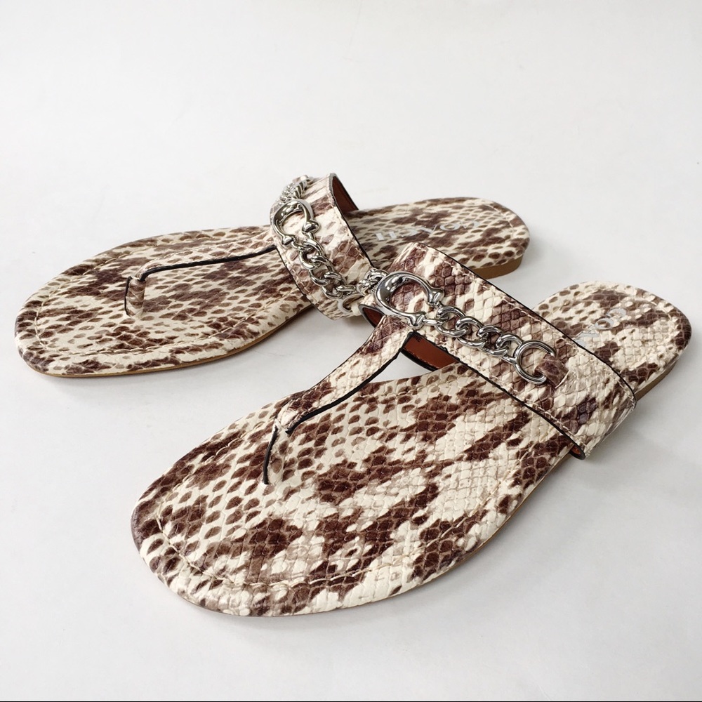 Coach ‘Jaclyn’ Sandal | Python Print | FG3816 Size 7.5 New - Picture 3 of 12